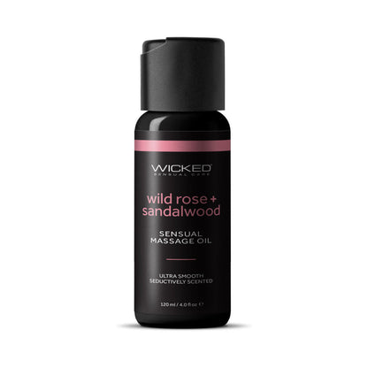 WICKED - ACEITE DE MASAJE ROSA SILVESTRE+SÁNDALO 4 OZ.