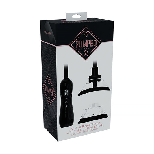 SHOTS - PUMPED AUTOMATIC RECHARGEABLE VULVA & BREAST PUMP WITH TONGUE STIMULATOR