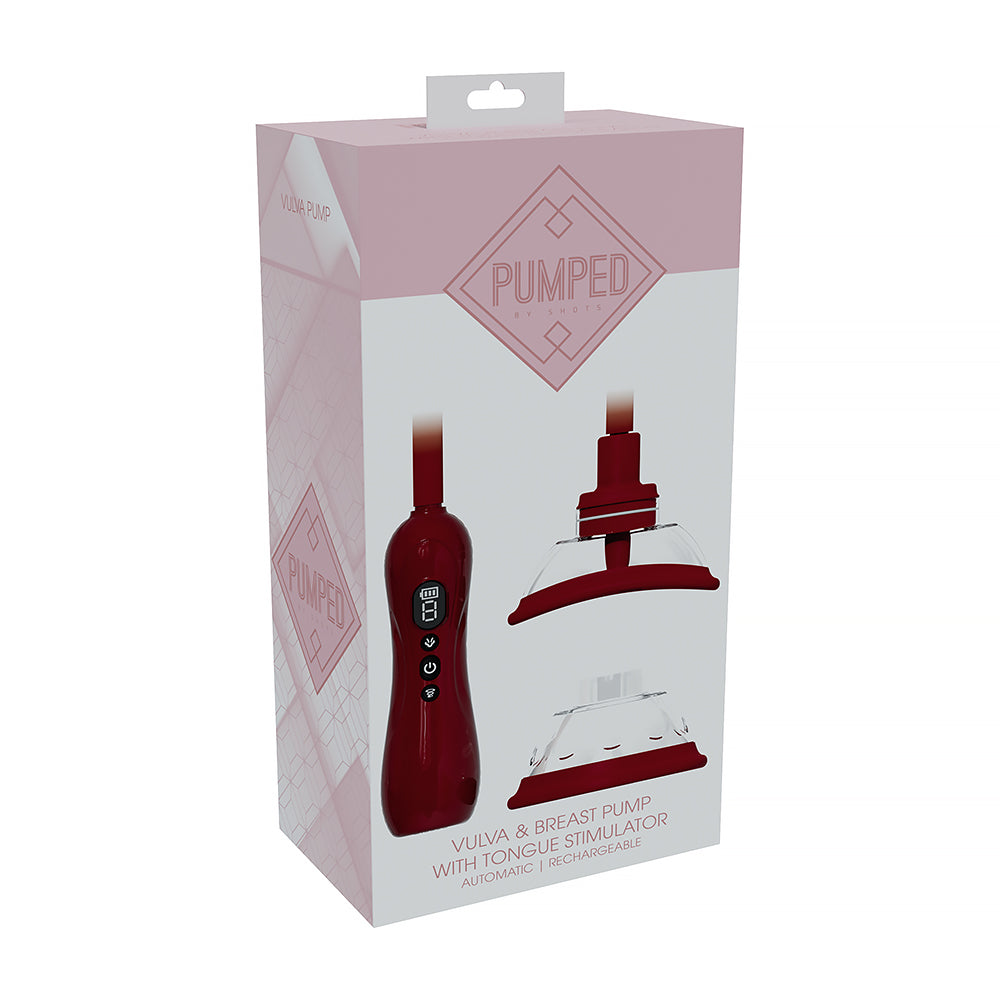 SHOTS - PUMPED AUTOMATIC RECHARGEABLE VULVA & BREAST PUMP WITH TONGUE STIMULATOR