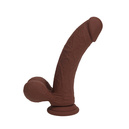 SHOTS - REALROCK REALISTIC DUAL DENSITY VIBRATING SILICONE DILDO WITH WEIGHTED BALLS 6 IN.