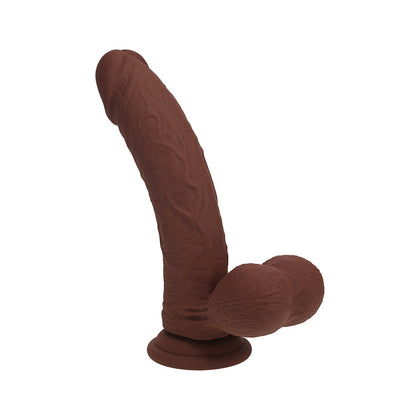 SHOTS - REALROCK REALISTIC DUAL DENSITY VIBRATING SILICONE DILDO WITH WEIGHTED BALLS 6 IN.