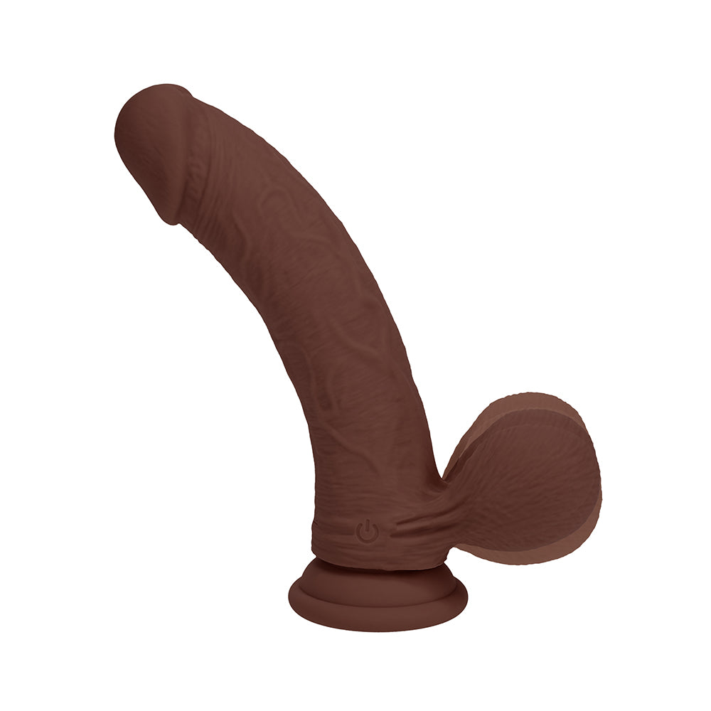 SHOTS - REALROCK REALISTIC DUAL DENSITY VIBRATING SILICONE DILDO WITH WEIGHTED BALLS 6 IN.