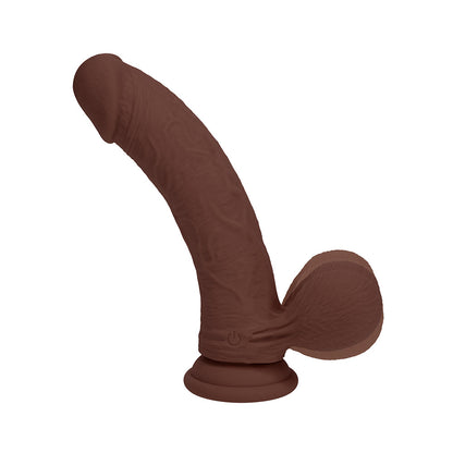 SHOTS - REALROCK REALISTIC DUAL DENSITY VIBRATING SILICONE DILDO WITH WEIGHTED BALLS 6 IN.