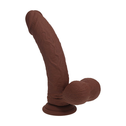 SHOTS - DILDO REALISTA DE SILICONA REALROCK DE DOBLE DENSIDAD CON VIBRACIÓN Y BOLAS CON PESO 8 PULG.