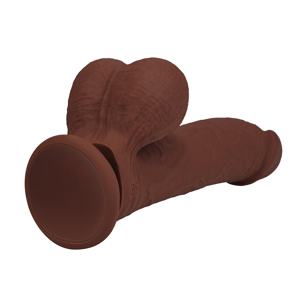 SHOTS - DILDO REALISTA DE SILICONA REALROCK DE DOBLE DENSIDAD CON VIBRACIÓN Y BOLAS CON PESO 8 PULG.