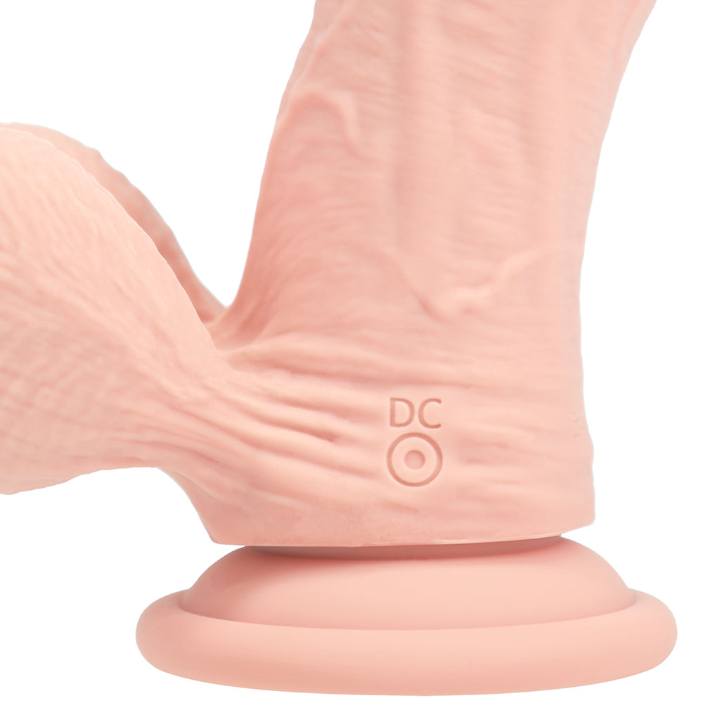 SHOTS - DILDO REALISTA DE SILICONA REALROCK DE DOBLE DENSIDAD CON VIBRACIÓN Y BOLAS CON PESO 8 PULG.