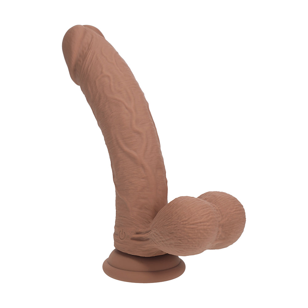 SHOTS - DILDO REALISTA DE SILICONA REALROCK DE DOBLE DENSIDAD CON VIBRACIÓN Y BOLAS CON PESO 8 PULG.