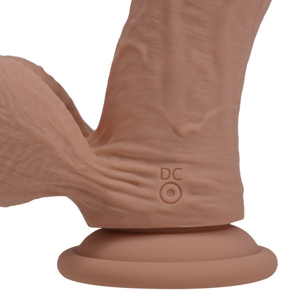 SHOTS - DILDO REALISTA DE SILICONA REALROCK DE DOBLE DENSIDAD CON VIBRACIÓN Y BOLAS CON PESO 8 PULG.