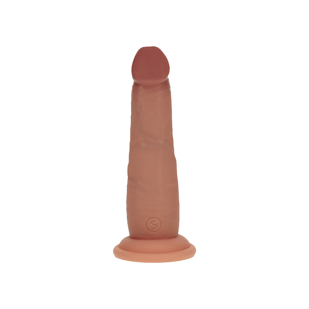 SHOTS - REALROCK SLIDING SKIN DUAL DENSITY SILICONE DILDO 6 IN.