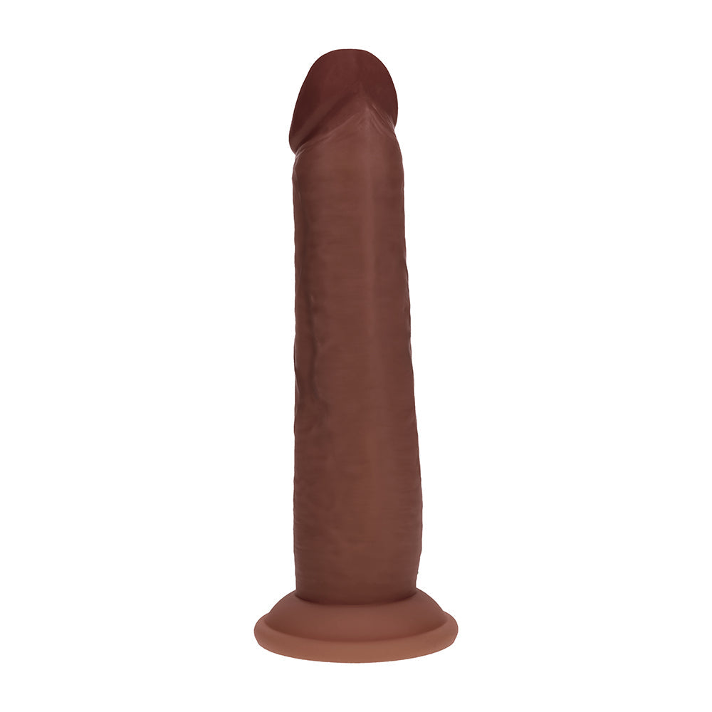 SHOTS - REALROCK SLIDING SKIN DUAL DENSITY SILICONE DILDO 8 IN.