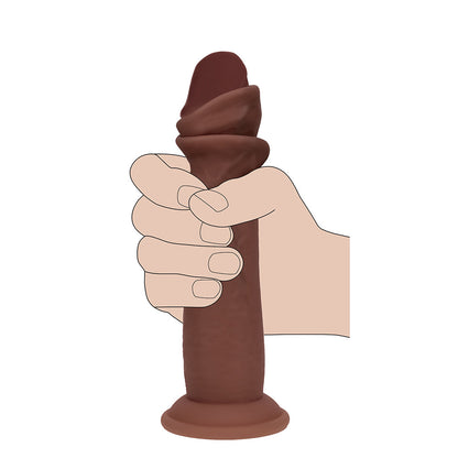 SHOTS - REALROCK SLIDING SKIN DUAL DENSITY SILICONE DILDO 8 IN.