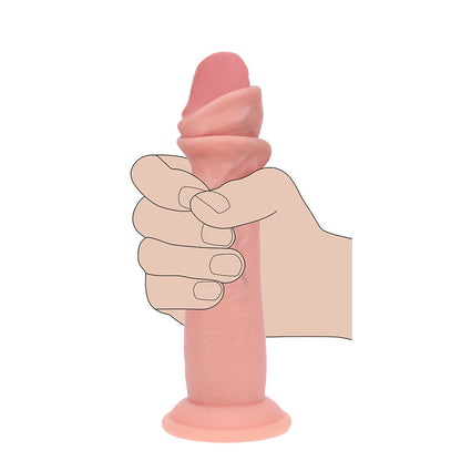 SHOTS - REALROCK SLIDING SKIN DUAL DENSITY SILICONE DILDO 8 IN.