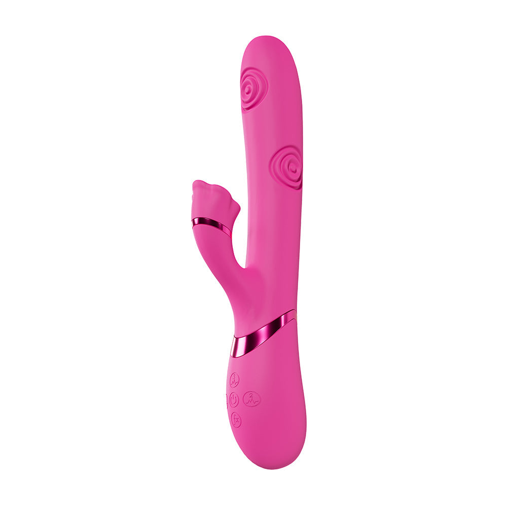 SHOTS - VIVE FIORE RECHARGEABLE G SPOT AIR WAVE AND TAPPING FLARED CLIT STIMULATOR