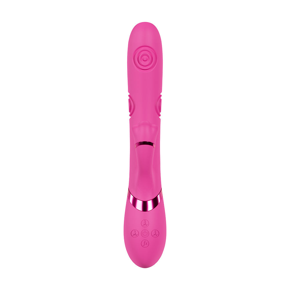SHOTS - VIVE FIORE RECHARGEABLE G SPOT AIR WAVE AND TAPPING FLARED CLIT STIMULATOR