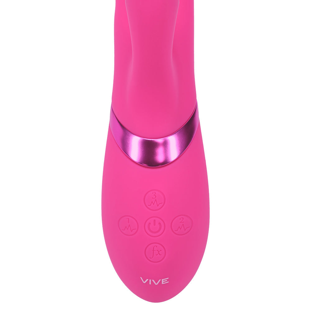 SHOTS - VIVE FIORE RECHARGEABLE G SPOT AIR WAVE AND TAPPING FLARED CLIT STIMULATOR