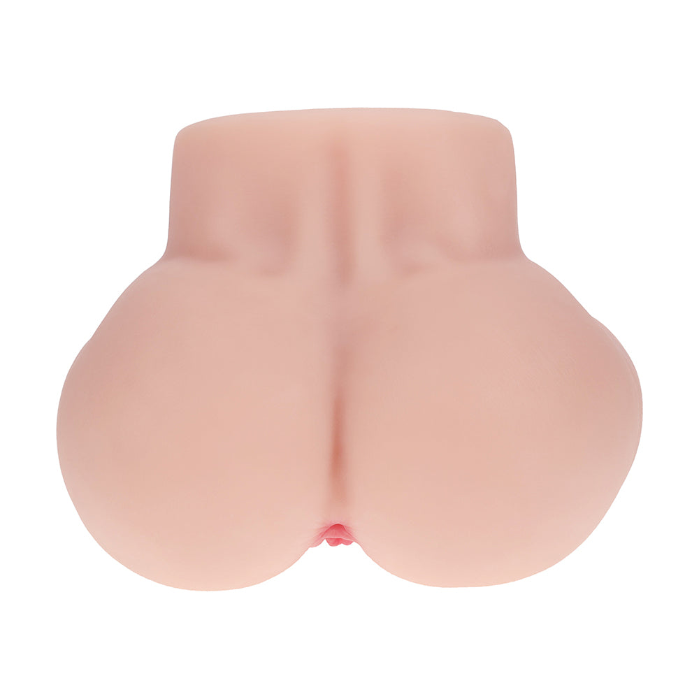 SHOTS - XKIN BODYFORMS RINA BROOKS DUAL ENTRY VIBRATING MASTURBATOR BEIGE