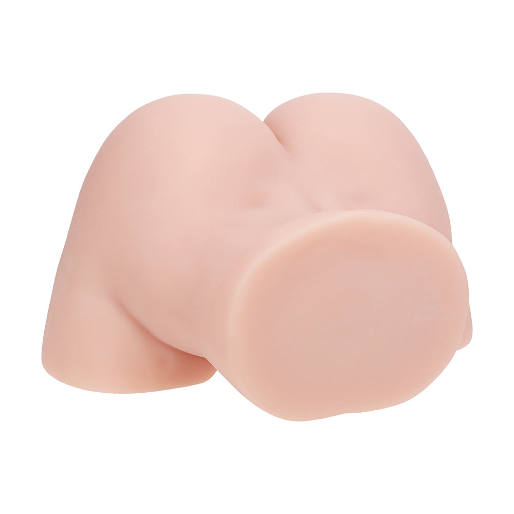SHOTS - XKIN BODYFORMS VIVICA LENORE DUAL ENTRY VIBRATING MASTURBATOR BEIGE