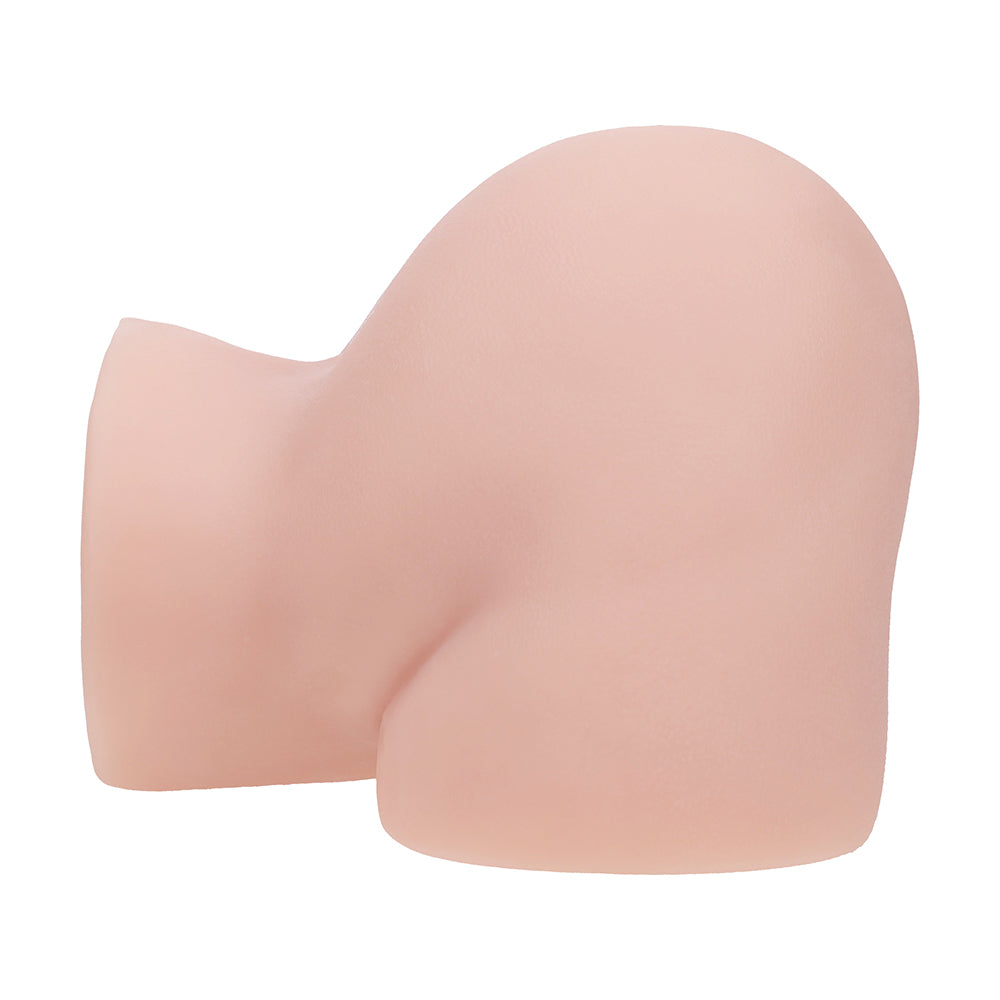 SHOTS - XKIN BODYFORMS VIVICA LENORE DUAL ENTRY VIBRATING MASTURBATOR BEIGE