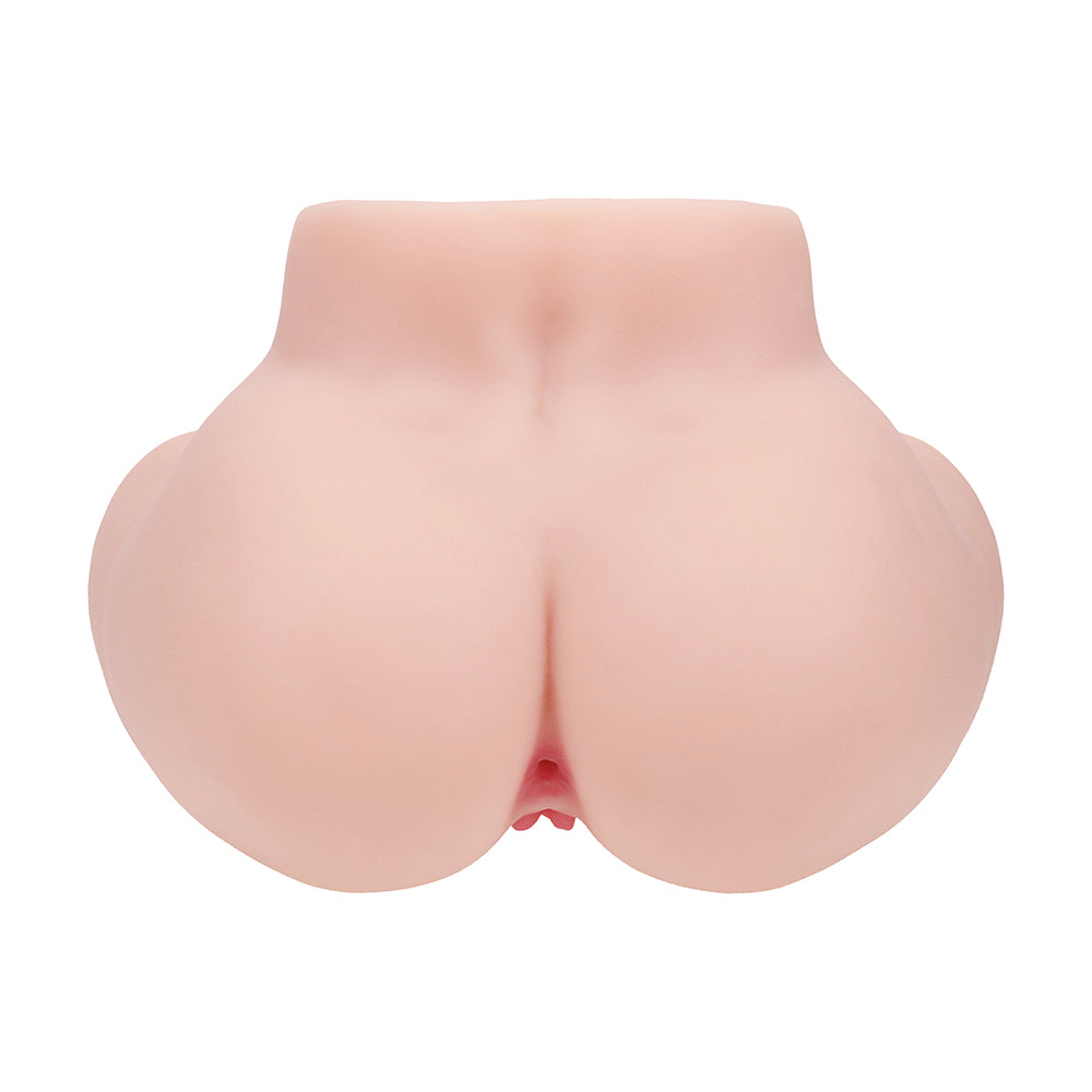 SHOTS - XKIN BODYFORMS VIVICA LENORE DUAL ENTRY VIBRATING MASTURBATOR BEIGE