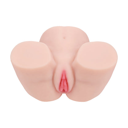 SHOTS - XKIN BODYFORMS VIVICA LENORE DUAL ENTRY VIBRATING MASTURBATOR BEIGE