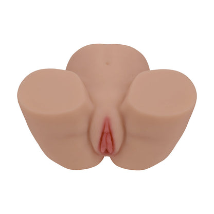 SHOTS - XKIN BODYFORMS LUX ARDEN DUAL ENTRY VIBRATING MASTURBATOR TAN