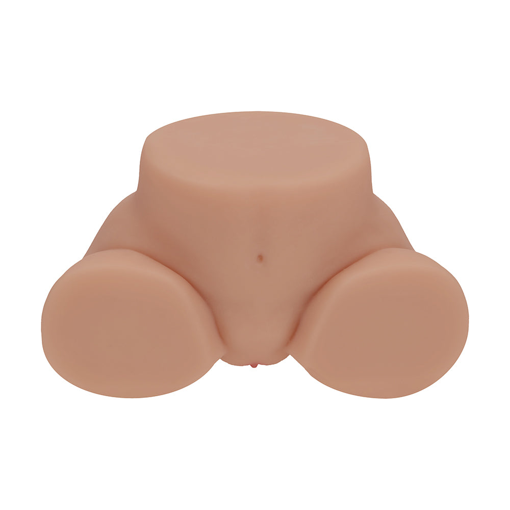 SHOTS - XKIN BODYFORMS LUX ARDEN DUAL ENTRY VIBRATING MASTURBATOR TAN