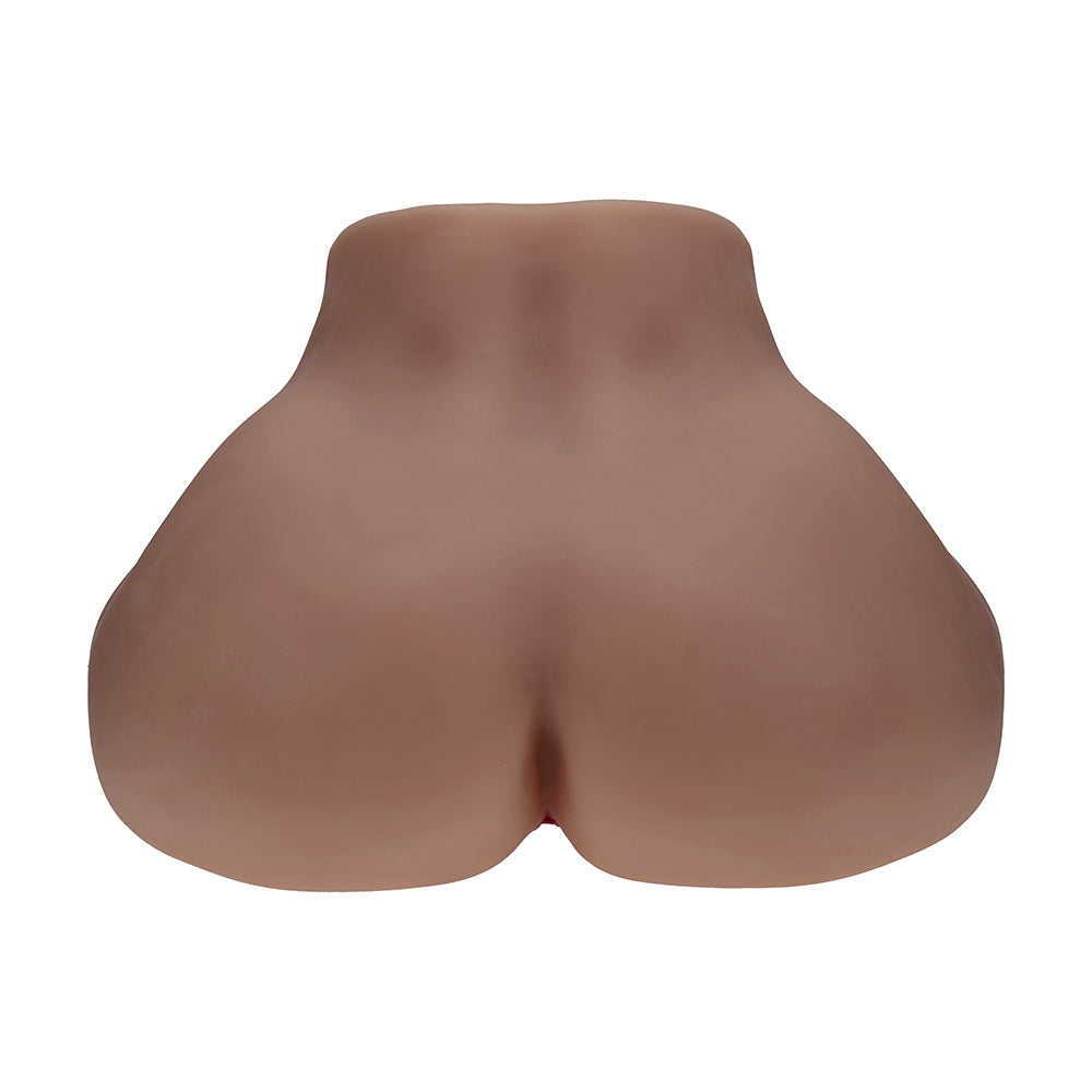 SHOTS - XKIN BODYFORMS CLARA VOSSIN DUAL ENTRY VIBRATING MASTURBATOR BROWN
