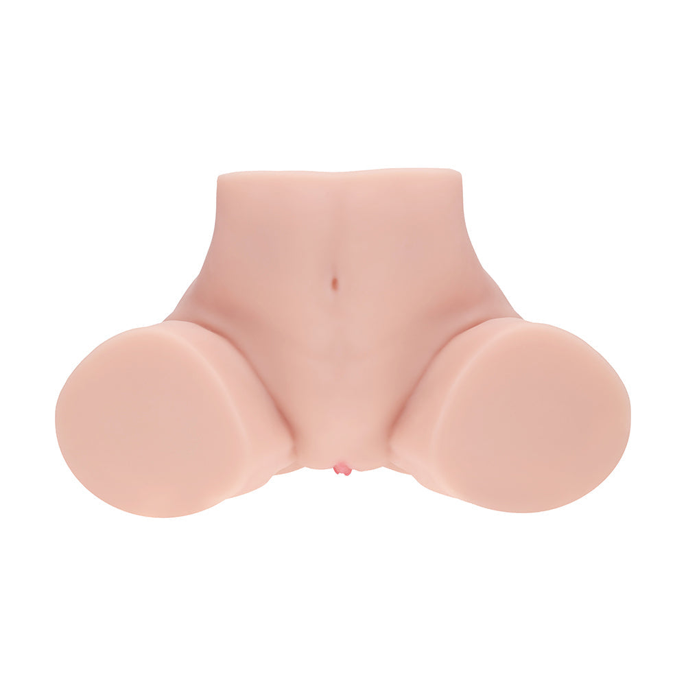 SHOTS - XKIN BODYFORMS VERA DAWN DUAL ENTRY VIBRATING MASTURBATOR BEIGE