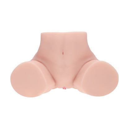 SHOTS - XKIN BODYFORMS VERA DAWN DUAL ENTRY VIBRATING MASTURBATOR BEIGE