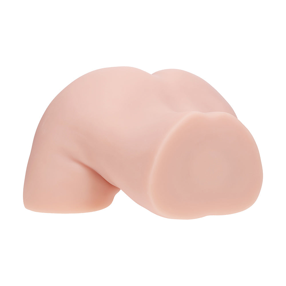 SHOTS - XKIN BODYFORMS VERA DAWN DUAL ENTRY VIBRATING MASTURBATOR BEIGE