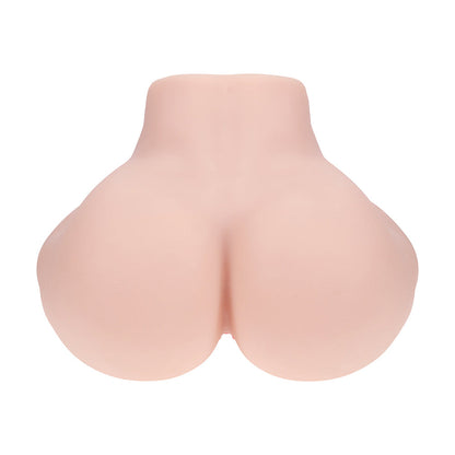 SHOTS - XKIN BODYFORMS ELINA ROSEWOOD DUAL ENTRY VIBRATING MASTURBATOR BEIGE