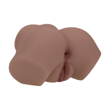 SHOTS - XKIN BODYFORMS EVE RHODES DUAL ENTRY VIBRATING MASTURBATOR BROWN