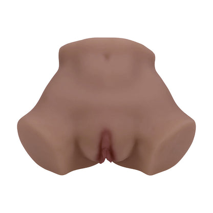 SHOTS - XKIN BODYFORMS EVE RHODES DUAL ENTRY VIBRATING MASTURBATOR BROWN