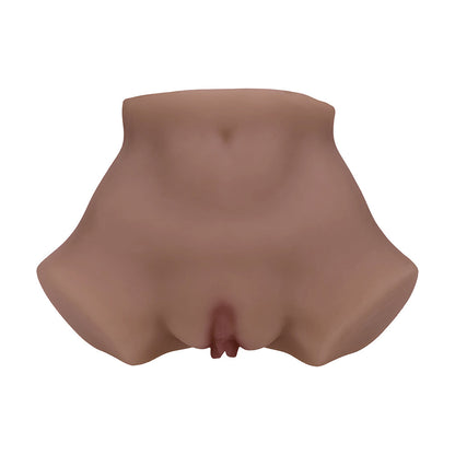 SHOTS - XKIN BODYFORMS EVE RHODES DUAL ENTRY VIBRATING MASTURBATOR BROWN