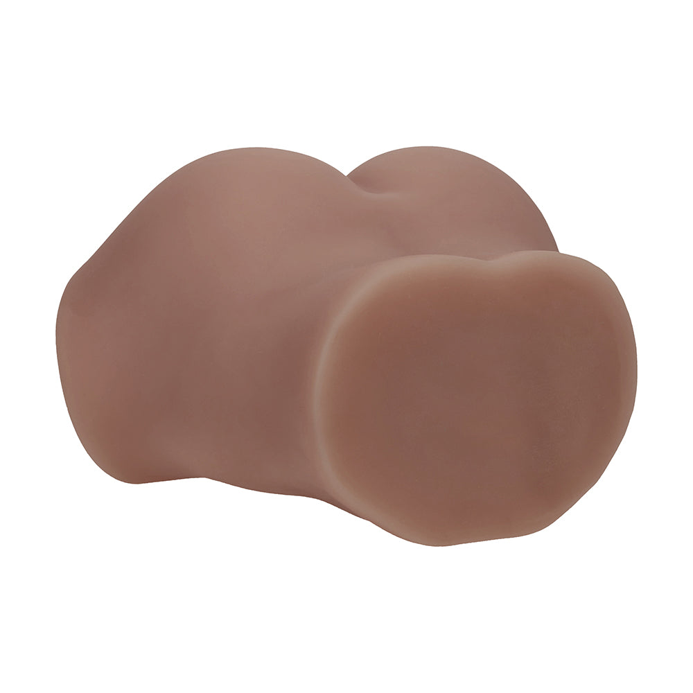 SHOTS - XKIN BODYFORMS EVE RHODES DUAL ENTRY VIBRATING MASTURBATOR BROWN