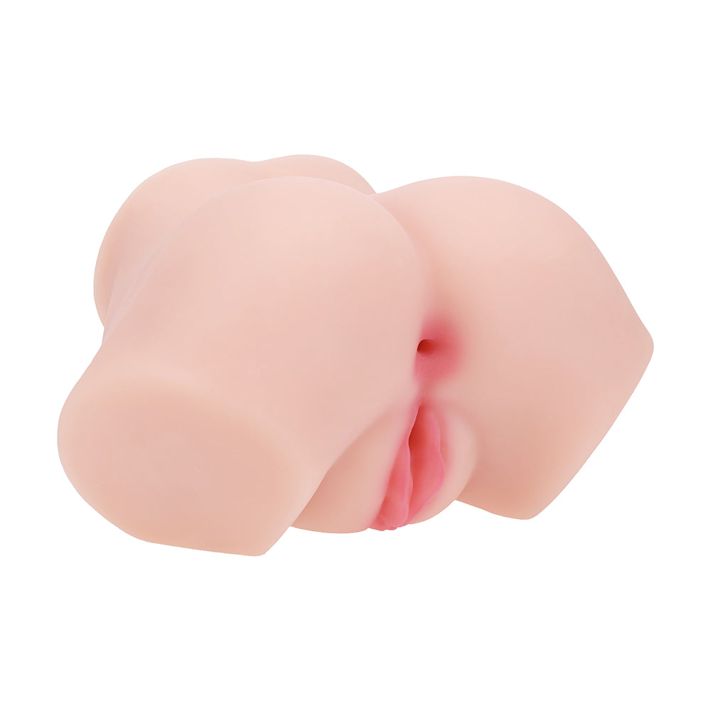 SHOTS - XKIN BODYFORMS ARIA SUMMERS DUAL ENTRY VIBRATING MASTURBATOR BEIGE