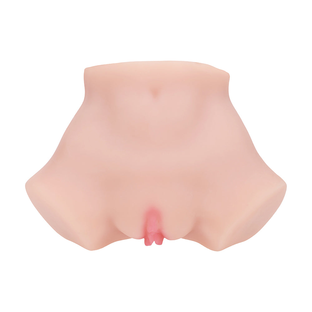 SHOTS - XKIN BODYFORMS ARIA SUMMERS DUAL ENTRY VIBRATING MASTURBATOR BEIGE