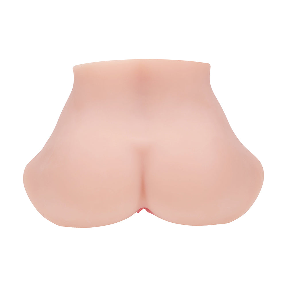 SHOTS - XKIN BODYFORMS ARIA SUMMERS DUAL ENTRY VIBRATING MASTURBATOR BEIGE