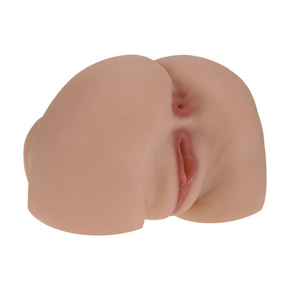 SHOTS - XKIN BODYFORMS NINA VALE DUAL ENTRY VIBRATING MASTURBATOR TAN