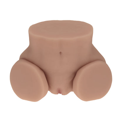 SHOTS - XKIN BODYFORMS NINA VALE DUAL ENTRY VIBRATING MASTURBATOR TAN