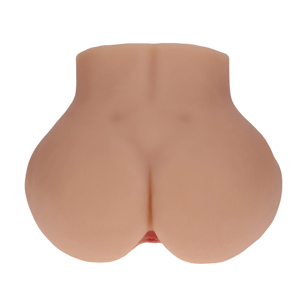 SHOTS - XKIN BODYFORMS NINA VALE DUAL ENTRY VIBRATING MASTURBATOR TAN
