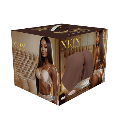 SHOTS - XKIN BODYFORMS LAYLA LOVE DUAL ENTRY VIBRATING MASTURBATOR BROWN