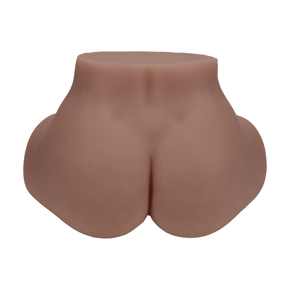 SHOTS - XKIN BODYFORMS LAYLA LOVE DUAL ENTRY VIBRATING MASTURBATOR BROWN