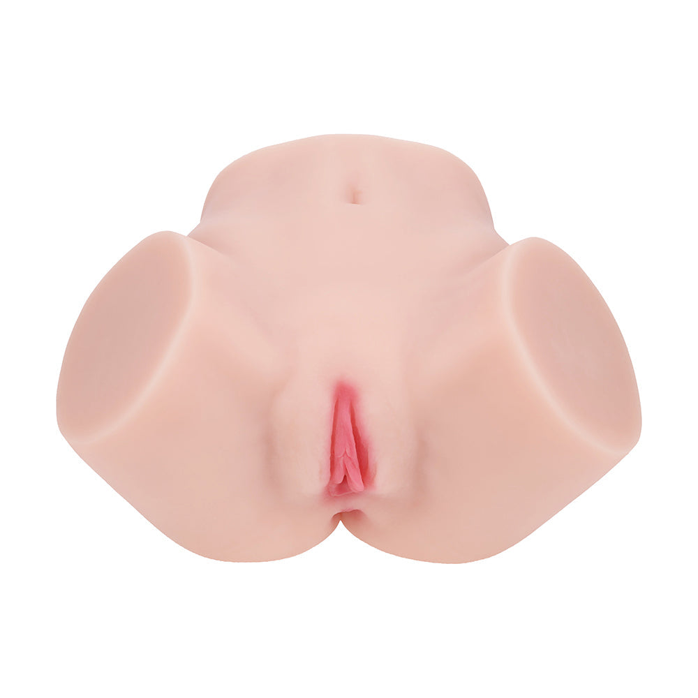 SHOTS - XKIN BODYFORMS IVY LANE DUAL ENTRY VIBRATING MASTURBATOR BEIGE