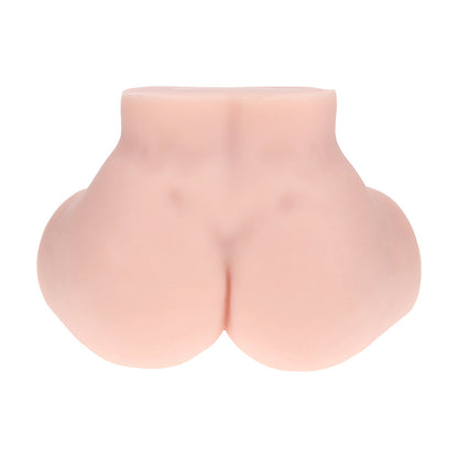 SHOTS - XKIN BODYFORMS BREE KNOX DUAL ENTRY VIBRATING MASTURBATOR BEIGE