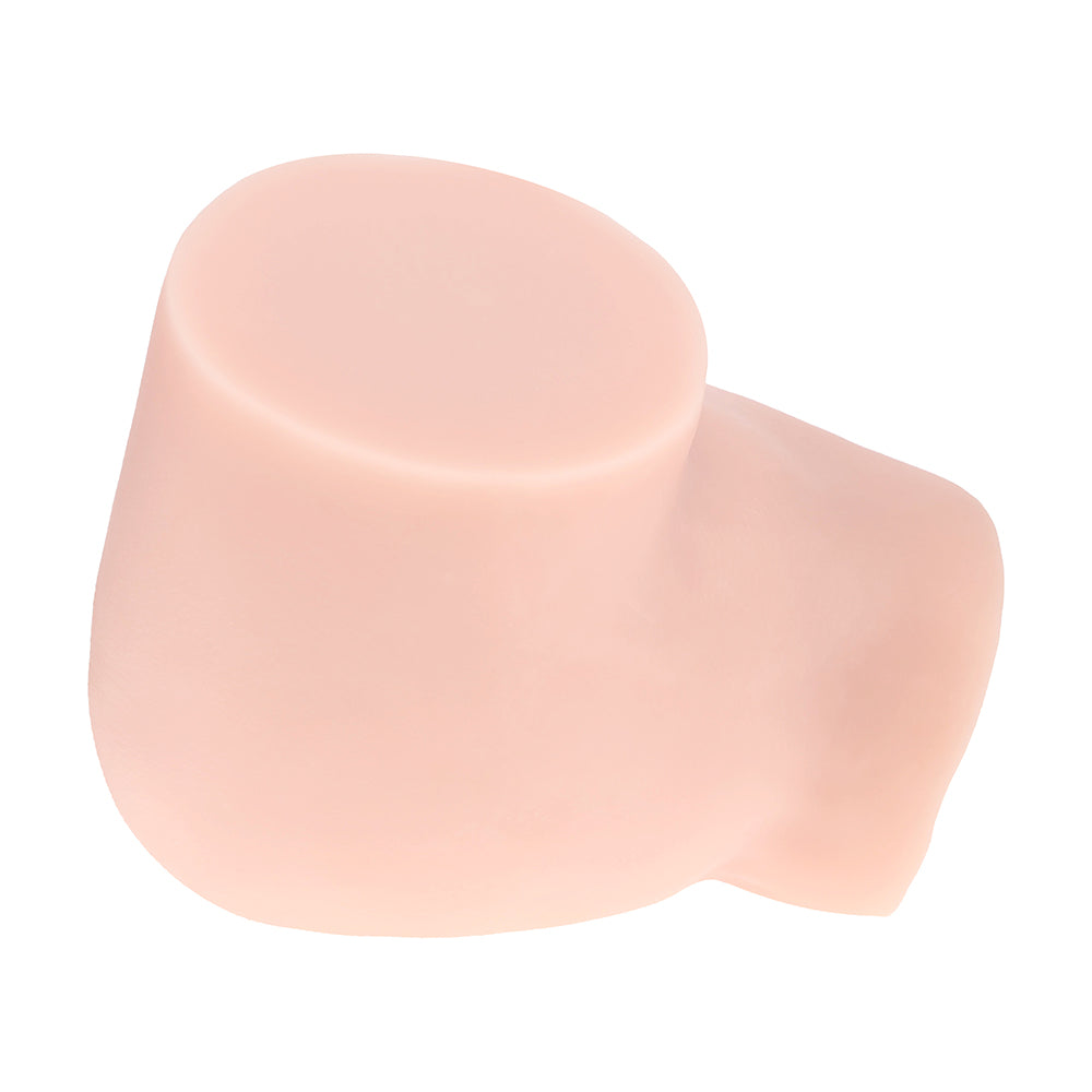 SHOTS - XKIN BODYFORMS BREE KNOX DUAL ENTRY VIBRATING MASTURBATOR BEIGE