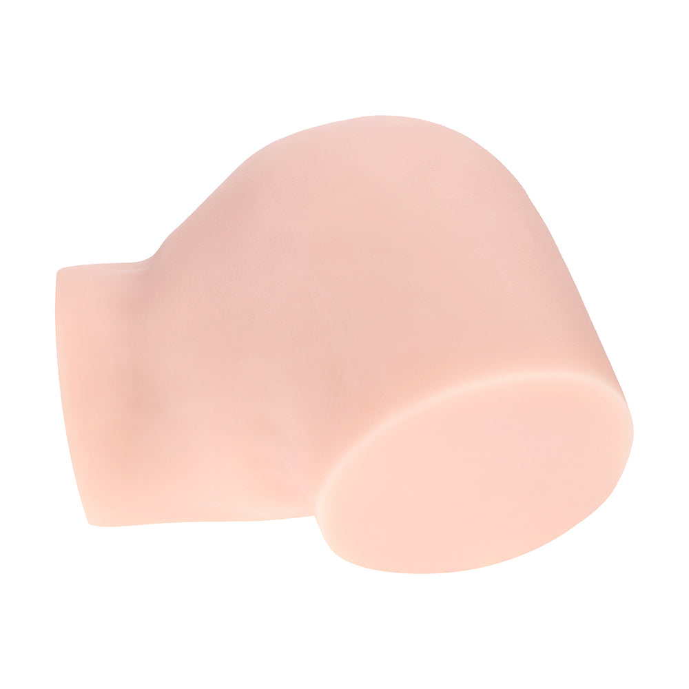 SHOTS - XKIN BODYFORMS BREE KNOX DUAL ENTRY VIBRATING MASTURBATOR BEIGE