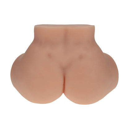SHOTS - XKIN BODYFORMS VALENTINA VELLURE DUAL ENTRY VIBRATING MASTURBATOR TAN