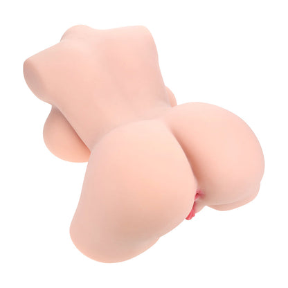 SHOTS - XKIN BODYFORMS AVELINE LUXE DUAL ENTRY VIBRATING MASTURBATOR BEIGE