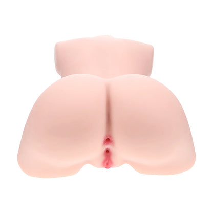 SHOTS - XKIN BODYFORMS AVELINE LUXE DUAL ENTRY VIBRATING MASTURBATOR BEIGE